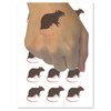 Rat Solid Temporary Tattoo Water Resistant Fake Body Art Set Collection - 54 1" Tattoos (1 Sheet)