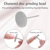 Dimeho 2 Pcs Sanding Disc Nail Drill Bits, Electric Nail Drill Foot Files with 4 Pcs Replaceable Pedicure Sandpaper Discs Manicure Tools Remove and Trim Nails Cuticle Foot Cracked Dead Skin