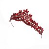 LIMELIA Burgundy Princess Tiara - Sparkling Rhinestone Hair Accessory, Ideal for Girls' Birthday Parties and Pageants