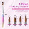 Acrylic Nail Brush - ZoCCee 100% Kolinsky Nail Brushes for Acrylic Application - Acrylic Powder Brush for Nail Art - Nail Brush Acrylic for Professional Manicure DIY Home Salon (#8, Gradient)