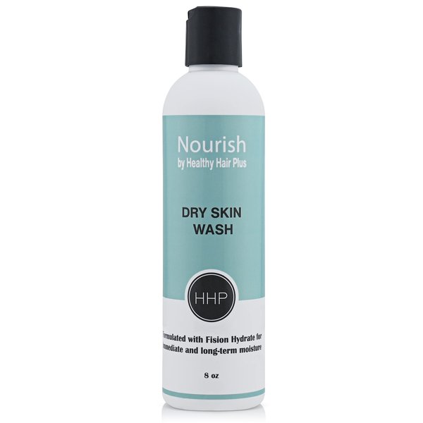 Nourish by Healthy Hair Plus Dry Skin Face Wash, Gentle Hydrating Face Wash with Hyaluronic Acid to add and lock in Moisture.
