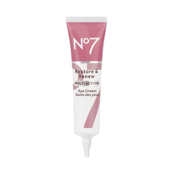 No7 Restore & Renew Multi Action Eye Cream - Skin Renewing Under Eye Cream for Puffiness and Dark Circles - Eye Moisturizing Brightening Cream for anti-Wrinkles + Skin Firming (15ml)