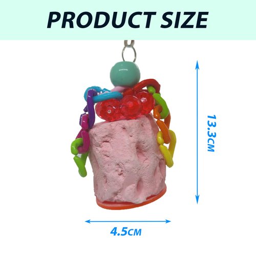 NIIIYTYB Bird Beak Grinding Stone for Parakeets Calcium Trimming Toys for Birds Calcio para Periquitos Medium Chew Block for Conures Parrot Beak Trimmer and Grinder Conure Chew Treats Bird Calcium Toy