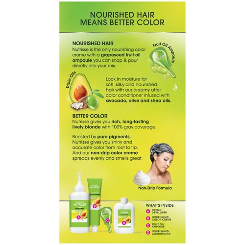 Garnier Nutrisse Nourishing Hair Color Creme, 93 Light Golden Blonde (Honey Butter) (Packaging May Vary)