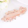 Womens Barrettes Women Crystal Simulated Pearl Peacock Barrettes Hairpins Elegant Animal Hair Clips Gold-color