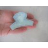 Generic Medium blue marbled acrylic and metal hair claw clip