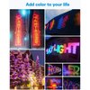 ALITOVE WS2811 12V RGB Pixel String Lights 8 inch Spacing 50LEDs Outdoor Programmable LED Pixels Light 12mm Diffused Digital Addressable Color Changing Bullet Modules with Waterproof Xconnector