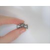 Generic Tiny small dark silver tone bow shaped metal hair claw clip