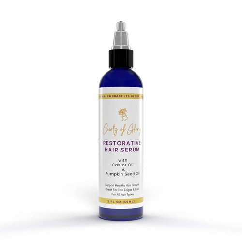 Curlz of Glory Restorative Hair Serum, Growth Oil For All Hair Types, Natural Hair, Thin Edges, Made With Castor Oil (2 oz),2 Fl Oz (Pack of 1)