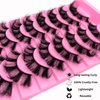 10 Pairs Fluffy Faux Mink Lashes Wispy Cat Eye False Eyelashes, Wispy Dramatic Lashes 20mm Long Lashes, Thick Volume Crossed Soft Curly Fake Lashes Lightweight Big Eye Lashes Pack(XZ09)