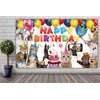 6 X 3.6ft Cat Happy Birthday Backdrop Cat Birthday Sign Banner Kitties Birthday Party Supplies Decoration Pet Cat Paw Theme Birthday Backdrop Children Kids Cat Themed Birthday Party Supplies