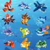 Party Favors for Kids Goodie Bags ,12PCS Mini Building Blocks Ocean Animal, Sea Creatures Building Blocks Set，Building Sets Stem Toys for Birthday Party Gift,Goodie Bags, Prize,Cake Topper