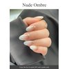 AutyaMee Semi Cured Gel Nail Strips (Nude Ombre)-20 PCS Beige Gel Nail Stickers | UV Light Required | Gel Nail Wraps, Salon Quality & Easy to Use