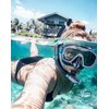 Snorkeling Gear for Adults, Kwambiri Dry-Top Snorkel Set, 181°Panoramic Wide View Diving Mask Breathing Freely Snorkel Mask for Snorkeling Scuba Diving Swimming Travel（Adults）