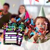 4x6 Pool Party Birthday Invitations, Birthday Invitations, Pool Party Supplies, Neon Glow Birthday Party Invitations, Kids Birthday Invitations, 20 Cards with 20 Envelopes.(27) (pool party(27))