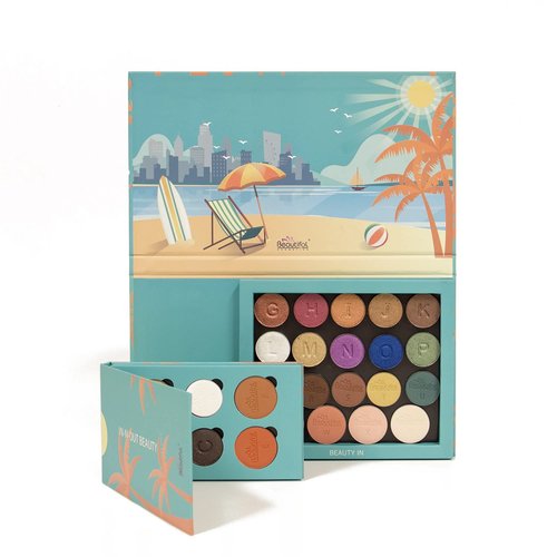 Ver Beauty Beautifol In-N-Out 25 Colors Bakes Eye/Face Replaceable Magnetic Makeup Palette with Mirror, Assorted