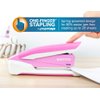 Bostitch Office InPower Spring-Powered Desktop Stapler, 20 Sheet Capacity, One Finger Stapling, Includes 210 Staples, Jam Free, Opens for Tacking, Breast Cancer Awareness Pink