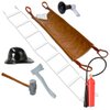 7 Piece Fireman Accessory Set for Wrestling Action Figures