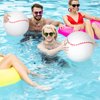 Set of 6 Beach Baseball Ball Inflatable Baseball Bat Include 2 Pcs 11 Inch Beach Baseball and 4 Pcs Baseball Bat Inflates Kids Baseball Pool Toys for Pool Beach Fun Sports Game Birthday (Dark Brown)