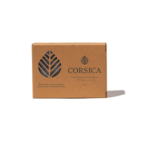 Corsica Body and Face Soap Bar Suitable for Dry and Sensitive Skin Men and Women, Storm