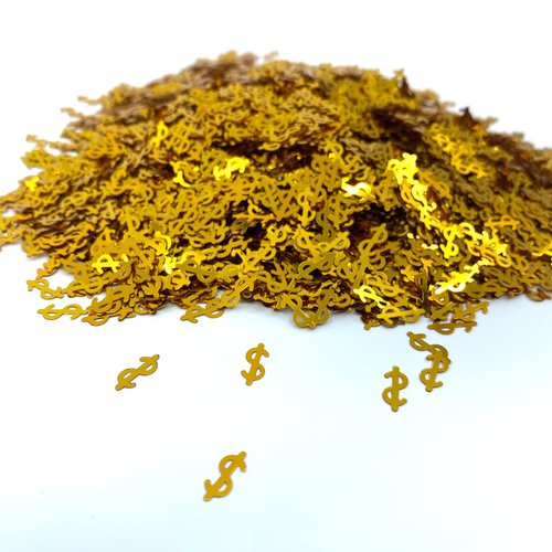 Dollar Sign Holographic Holo Glitter Shaped Money Sequins, Nail Art, Holographic, Lip Gloss, Nails, Tumblers, Epoxy, Resin (2oz)