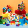 10 Pcs Building Block Birthday Party Supplies Building Block Table Centerpieces Building Block Party Decorations Building Block Honeycomb Centerpiece Building Block Table Decoration for Birthday Party