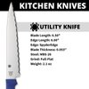 Spyderco Lightweight Kitchen Utility Knife with 6.5" MBS-26 Stainless Steel Blade and Blue Polypropylene Plastic Handle - SpyderEdge - K04SBL