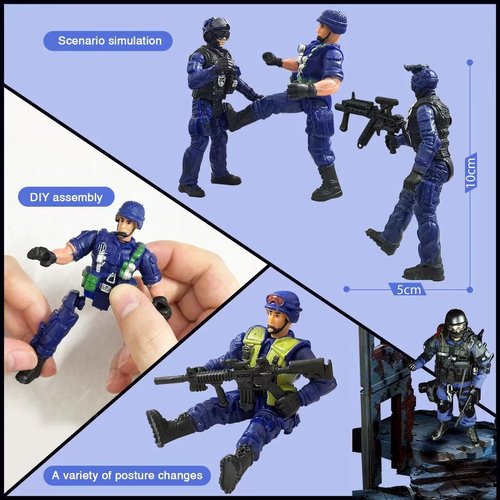 MQSTARSRISE Army Men Toy Soldiers, Soldiers Toys Army Men Set for Boys 4-7,Army Men Action Figures Military Playset Toy with Weapon for Toddler Age 3+