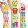 Generic 100 PCS Flip Flop Tropical Beach Theme Summer Birthday Party Decorations Favors Decor Supplies Tattoos Stickers for Boys Girls School Classroom Prizes Rewards