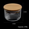 Acrylic Liquid Powder Glass Dappen Dish Glass Cup w Lock Bamboo Cap Lid Bowl for Acrylic Nail Art Kit (HJ-NAPB026-2pcs)