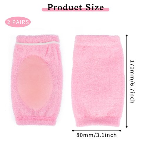 KALIONE 2 Pairs Elbow Moisturizing Sleeve Elbow Gel Cover Heel Socks Elbow Sleeves Elbow Pads for SPA Moisturizing Dry Cracked Skin Care