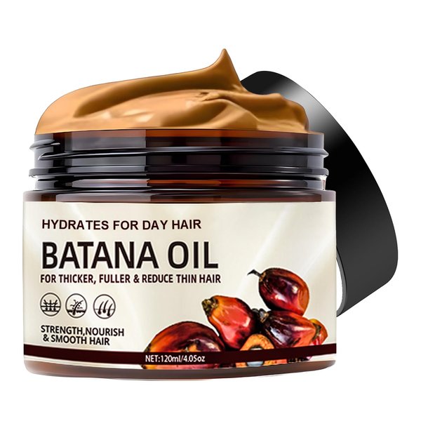 Raw Batana Oil for Hair Growth, Natural Pure Dr Sebi Batana Hair Oil from Honduras, Unrefined Organic Batana Oil for Anti Hair Loss, Prevent Hair Eliminates Split Ends for Men & Women, 4.05 FL oz