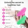 OFXDD Scalp Massager & Scrubber - Plastic Scalp Massager Hair Growth Flower-shaped - Shampoo Brush for Women & Men, Pets - Hand Hair Scrubber for Shower Dandruff, 4 Pcs