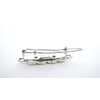Generic 2 extra tiny small silver metal celtic knot hair clip for fine thin hair, 7