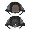 YTBYT Black 4X4 Inch U Part Swiss Lace Wig Cap With Adjustable Straps on the Back Glueless Hairnets Lace wig Cap for Making Wig（Black M）