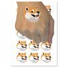 Side Eye Shiba Inu Smiling Dog Temporary Tattoo Water Resistant Fake Body Art Set Collection - 15 2" Tattoos (1 Sheet)
