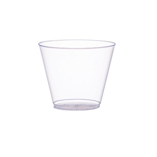 Comfy Package Clear Hard Plastic Cups/Tumblers [5 oz. Squat - 100 Count] Small Disposable Party Cocktail Glasses