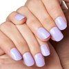 GLAMERMAID Press on Nails Short Squoval，Purple Squoval False Nails Press ons，Spring 24 Pcs Full Cover Glue on Nails Glossy Reusable Acrylic Stick on Nails Gift for Women Girls