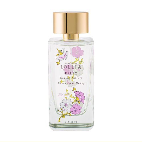 LOLLIA Relax Eau de Parfum, 3.4 fl. oz. - Women's Fragrance with Lavender & Honey, White Orchids, Indian Amber & Tahitian Vanilla