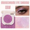 FeiCuiYun Monochrome Glittler Eyeshadow, light Shimmer eyeshadow, pressed glitter eyeshadow, Glittler Matte Pressed Powder Single Vegan Eyeshadow; Talc, Paraben & Cruelty Free, Glam Rock(08)