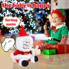 Funny Talking Vibrating Spinning Tooting Santa Claus with Toot Sounds Plays JINGLE BELLS Interactive Christmas Plush Toy with Box White Elephant Xmas Gift for Kids Adults Xmas Decoration 11”