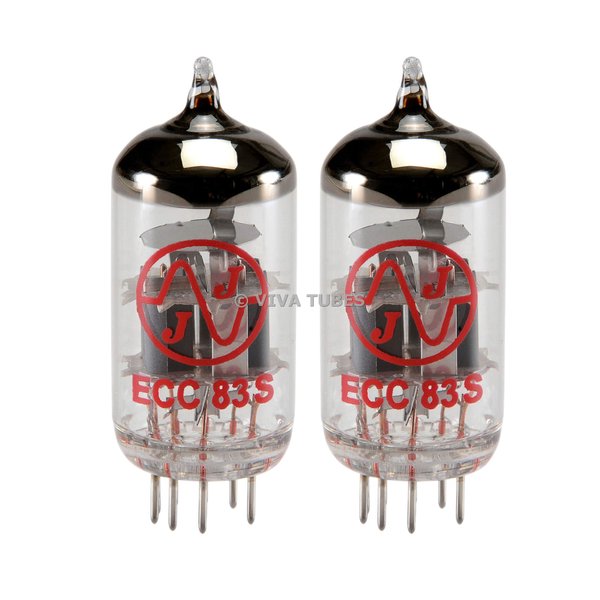 New In Box Gain Matched Pair JJ Electronics Tesla 12AX7 ECC83-S Vacuum Tubes