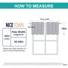 NICETOWN Greyish White Tiers Room Darkening Valances - Energy Efficient Kitchen Grommet-Top Kitchen Curtain Panels for Short Windows (2-Pack, W42 x L18 inches, Platinum-Greyish White)