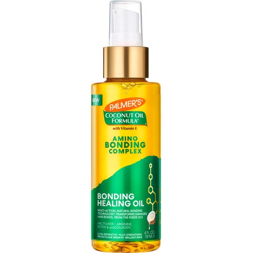 Palmer's Amino Bonding Complex Hair Oil, Healing Treatment with Coconut Oil & Vitamin E, Heat Protectant, Anti Frizz, Adds Shine, Strengthens & Protects Hair Growth, All Hair Types, 3.4 fl. oz, White