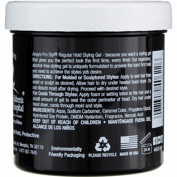 Ampro Pro Styl Clear Ice Protein Styling Gel, Ultra Hold 6 oz (Pack of 2)