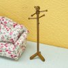 LOGOFUN Dollhouse Black Hat and Coat Rack Stand Mini Clothes Rack 1:12 Scale Vintage Hat Stand Miniature Clothes Hanger for Dollhouse Accessories