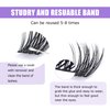 GAQQI Lash Clusters, Eyelash Clusters 120PCS C Curl Individual Lashes, Wispy Cluster Eyelash Extension 10-16mm Mixed Length, Natural Looking Cluster Lashes （GQ19, C Curl, 10-16mm)