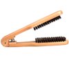 Amariver DIY Salon Hairdressing Hair Straightener Wooden Anti-static Dual-Brush Comb