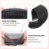 RUSTAMM Hair Bun Invisible False Hair Clip Hair Comb Bump It Up Volume Hair Base Fluffy Hair Pad Hair Extensions Styling Insert Tool for Women Girls Hairstyles Accessories Black Light Brown 2 Pcs