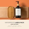MaisoNovo Black Glass Soap Dispenser with Bamboo Tray | Soap Dispenser Bathroom Set of 2 | Hand Soap Dispenser | Dish Soap Dispenser for Kitchen